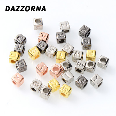 100 vnt kubo abėcėlės akrilo karoliukai 6x6 mm spalvos aukso raidžių karoliukai papuošalų kūrimas apyrankėms karoliai pasidaryk pats didmeninė prekyba
