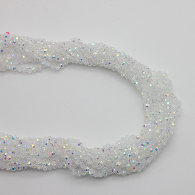 1 σκέλος 95 τμχ 4 χιλιοστά με όψη στρογγυλές γυάλινες χάντρες προς πώληση Πολύχρωμες κρυστάλλινες χάντρες αποστάτη για αξεσουάρ κατασκευής κοσμημάτων