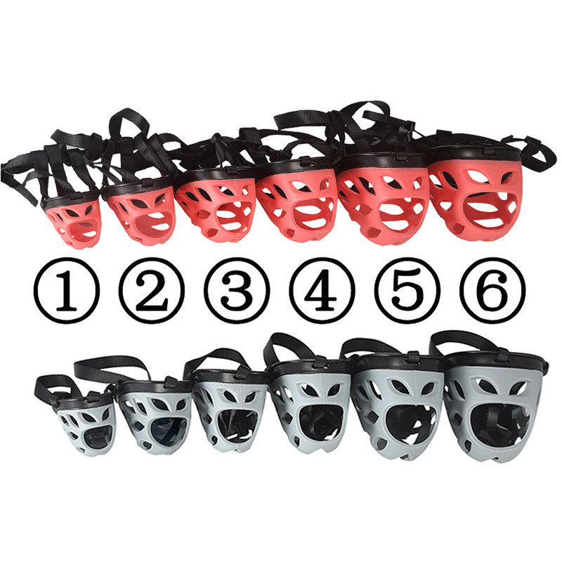 Šešių dydžių naminių šunų snukis mažiems vidutinio dydžio dideliems šunims Kvėpuojantis pralaidus nosis, saugantis nuo įkandimo, kramtomas naminių gyvūnėlių antsnukis