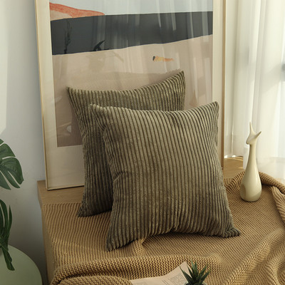 Husă de pernă cu bandă de porumb de culoare solidă Față de pernă simplă de pluș Față de pernă pentru canapea din catifea multicoloră Decor pentru acasă Perne decorative