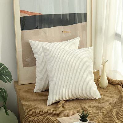 Husă de pernă cu bandă de porumb de culoare solidă Față de pernă simplă de pluș Față de pernă pentru canapea din catifea multicoloră Decor pentru acasă Perne decorative