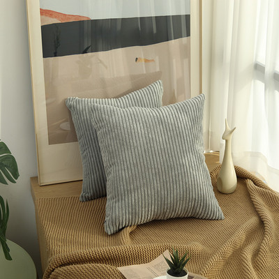 Husă de pernă cu bandă de porumb de culoare solidă Față de pernă simplă de pluș Față de pernă pentru canapea din catifea multicoloră Decor pentru acasă Perne decorative
