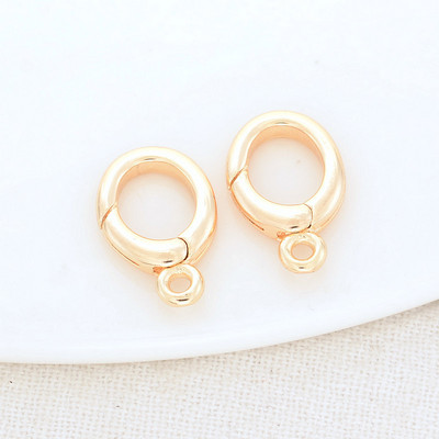 9,5*15,5 mm-es 14K arany színű sárgaréz nyaklánc Csatlakozás homárkapcsok Ékszerkészítési kellékek Barkácslelet Kiegészítők