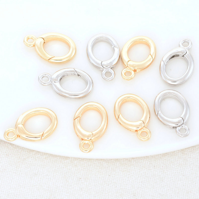 9,5*15,5 mm-es 14K arany színű sárgaréz nyaklánc Csatlakozás homárkapcsok Ékszerkészítési kellékek Barkácslelet Kiegészítők