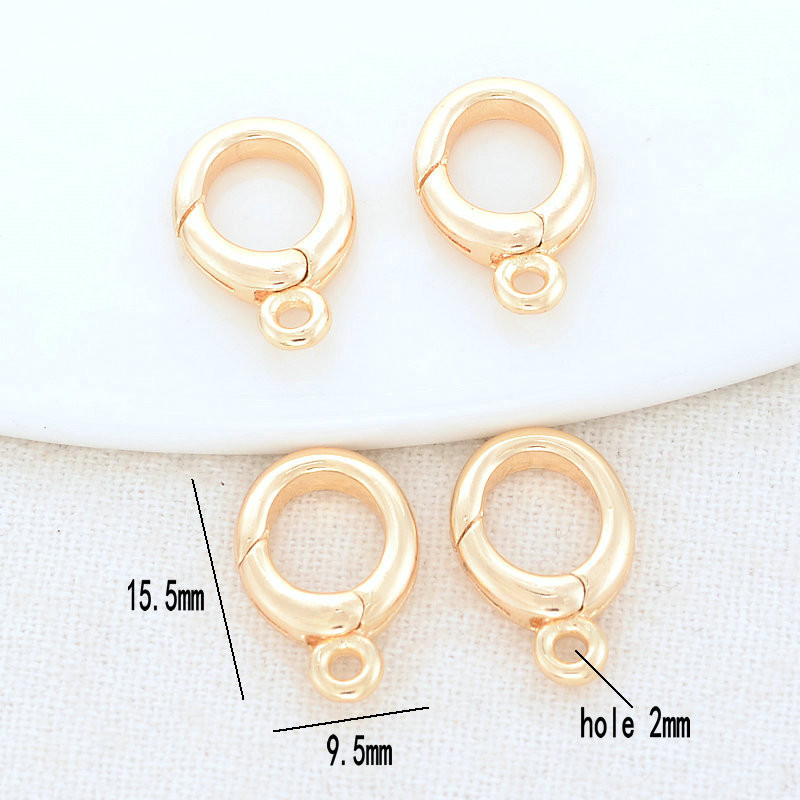 9,5*15,5 mm-es 14K arany színű sárgaréz nyaklánc Csatlakozás homárkapcsok Ékszerkészítési kellékek Barkácslelet Kiegészítők