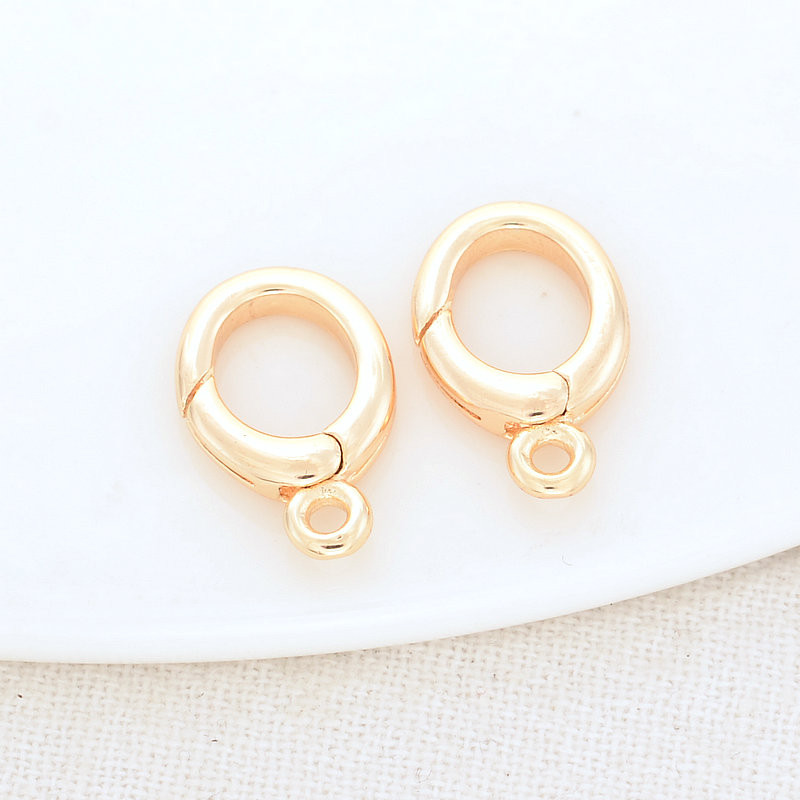 9,5*15,5 mm-es 14K arany színű sárgaréz nyaklánc Csatlakozás homárkapcsok Ékszerkészítési kellékek Barkácslelet Kiegészítők