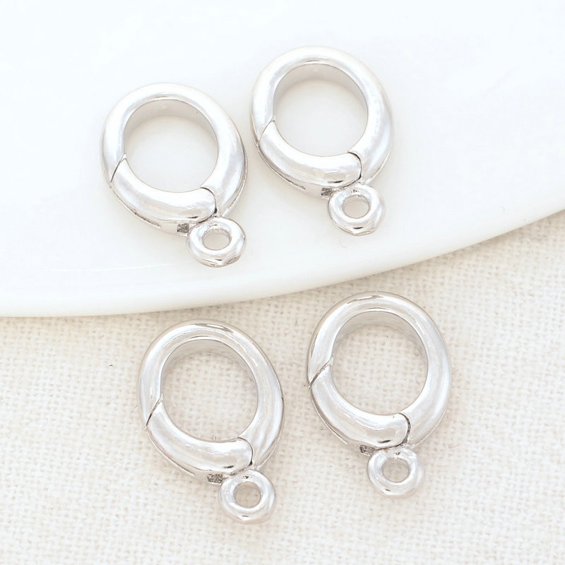 9,5*15,5 mm-es 14K arany színű sárgaréz nyaklánc Csatlakozás homárkapcsok Ékszerkészítési kellékek Barkácslelet Kiegészítők
