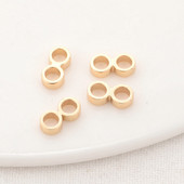 4,5*9MM 14K aranyozott, kerek, 2 lyukú, összekötő medálok medálok karkötő nyaklánc ékszer készítési kellékek barkács kiegészítők