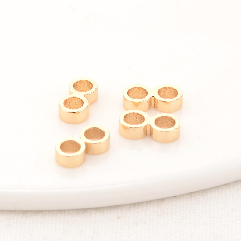 4,5*9MM 14K aranyozott, kerek, 2 lyukú, összekötő medálok medálok karkötő nyaklánc ékszer készítési kellékek barkács kiegészítők