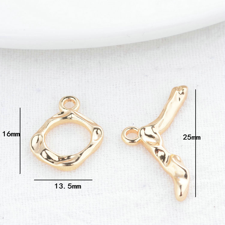 25*13.5MM 14K pozlaćena mesingana ogrlica s rombom O preklopne kopče Visokokvalitetni pribor za izradu nakita „uradi sam“