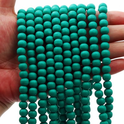 1 húr 6/9 mm-es agyag kerek gyöngyök laza távtartó gyöngyök polimer agyag gyöngyök ékszerkészítéshez, barkácsoláshoz boho karkötő nyaklánc tartozék