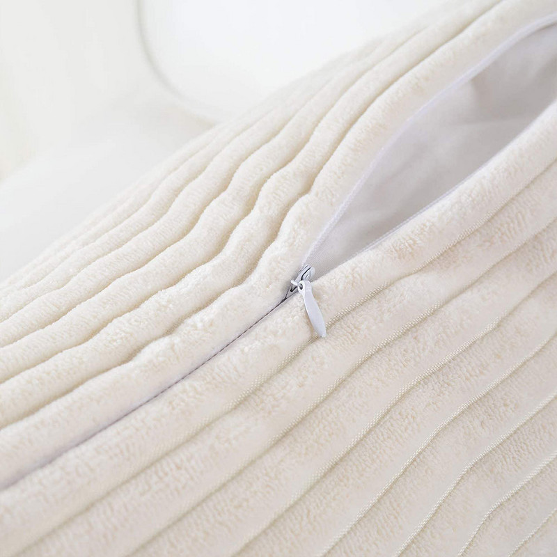 Μαλακό μονόχρωμο κάλυμμα μαξιλαριού με λωρίδα καλαμποκιού Λούτρινη μαξιλαροθήκη Πολύχρωμη μαξιλαροθήκη καναπέ με κοτλέ Διακοσμητικά μαξιλάρια σπιτιού