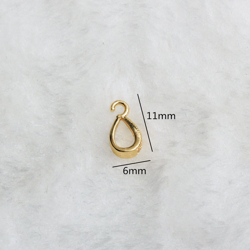 4 DB 6*11MM 14K aranyozott sárgaréz cirkon bála csíptetővel medálkészítéshez barkácsolás nyaklánc ékszer készítés megállapítások