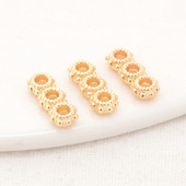 5*13MM 14K pozlaćeni Okrugli 3 rupe Connect Charms Privjesci Narukvica Ogrlica Pribor za izradu nakita Diy dodaci