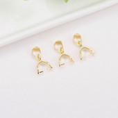 10 DB 12,8 x 6 MM 14K arany színű sárgaréz nyaklánc fülbevaló Csatlakozó csat ékszerkészítéshez Kiegészítők