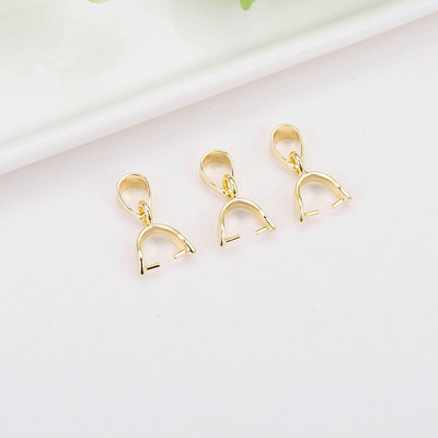 10 DB 12,8 x 6 MM 14K arany színű sárgaréz nyaklánc fülbevaló Csatlakozó csat ékszerkészítéshez Kiegészítők