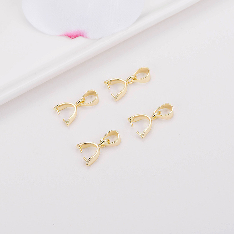 10 DB 12,8 x 6 MM 14K arany színű sárgaréz nyaklánc fülbevaló Csatlakozó csat ékszerkészítéshez Kiegészítők