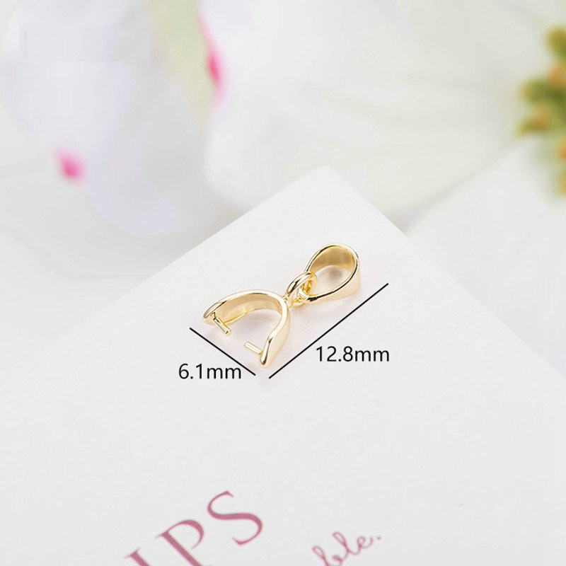 10 DB 12,8 x 6 MM 14K arany színű sárgaréz nyaklánc fülbevaló Csatlakozó csat ékszerkészítéshez Kiegészítők