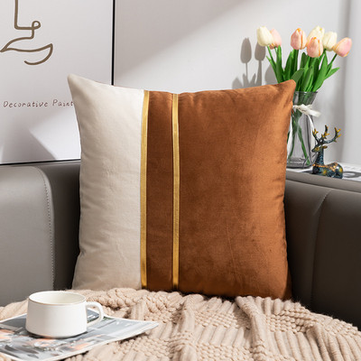 Nordic Luxury bársony párnahuzat 45x45cm otthoni dekoráció párnahuzat Patchwork kanapé párnahuzat design párnahuzat bársony