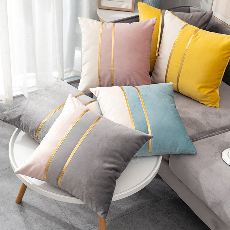 Nordic Luxury bársony párnahuzat 45x45cm otthoni dekoráció párnahuzat Patchwork kanapé párnahuzat design párnahuzat bársony