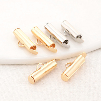 4 * 14,5 mm 14K aukso spalvos žalvario galų tvirtinimo elementų užsegimai laido juostelės prijungimo apyrankės užsegimas aukštos kokybės papuošalų kūrimo išvados