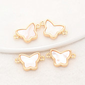 9,5*16MM 14K aukso spalvos žalvario apvalkalas drugelis su 2 skylutėmis, sujungti pakabukai, kaklo papuošalai, gaminimo reikmenys, pasidaryk pats.