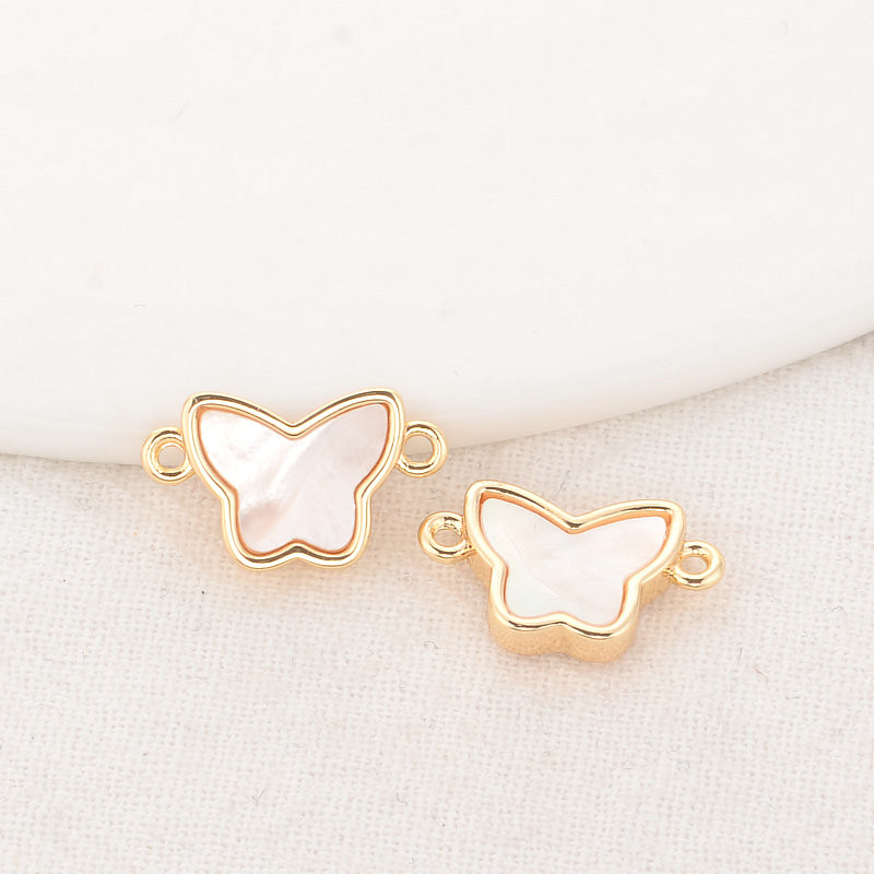 9,5*16MM 14K aukso spalvos žalvario apvalkalas drugelis su 2 skylutėmis, sujungti pakabukai, kaklo papuošalai, gaminimo reikmenys, pasidaryk pats.