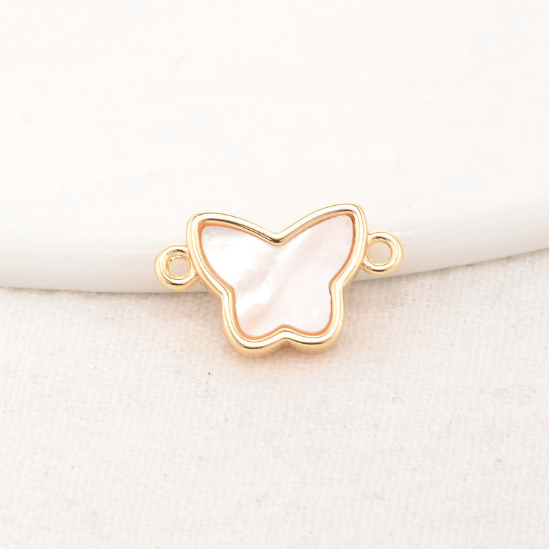 9,5*16MM 14K aukso spalvos žalvario apvalkalas drugelis su 2 skylutėmis, sujungti pakabukai, kaklo papuošalai, gaminimo reikmenys, pasidaryk pats.