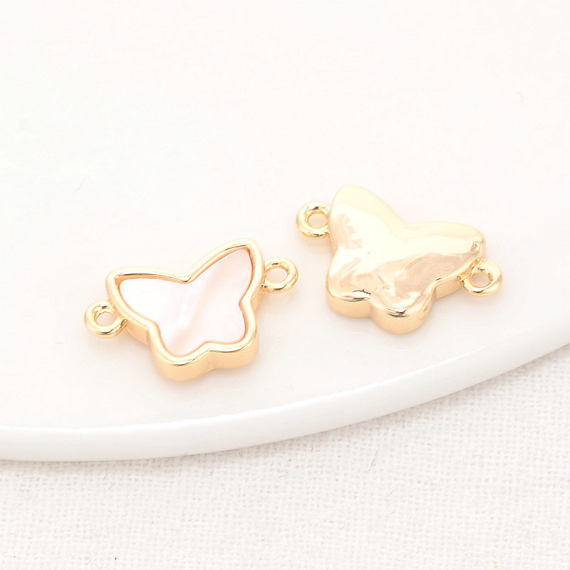 9,5*16MM 14K aukso spalvos žalvario apvalkalas drugelis su 2 skylutėmis, sujungti pakabukai, kaklo papuošalai, gaminimo reikmenys, pasidaryk pats.