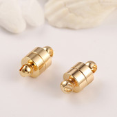6x12MM 14k valódi aranyozott mágneses karkötő kapocs gyöngyök kiváló minőségű barkács ékszerek készítéséhez kiegészítők
