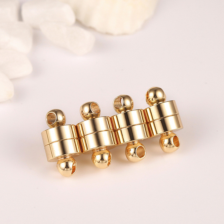 6x12MM 14k valódi aranyozott mágneses karkötő kapocs gyöngyök kiváló minőségű barkács ékszerek készítéséhez kiegészítők