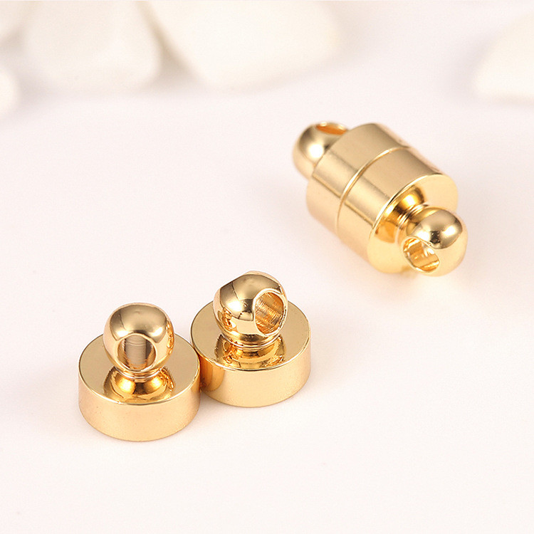 6x12MM 14k valódi aranyozott mágneses karkötő kapocs gyöngyök kiváló minőségű barkács ékszerek készítéséhez kiegészítők