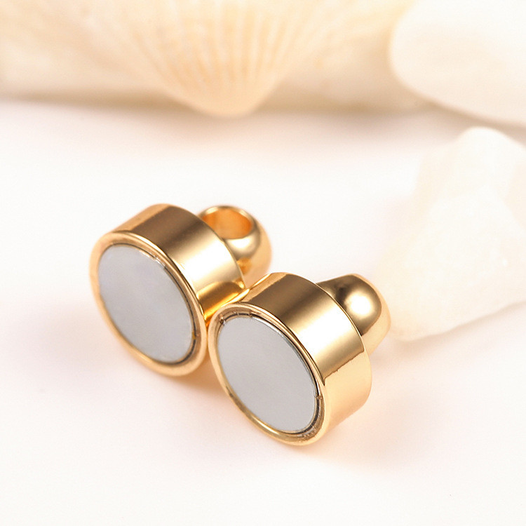 6x12MM 14k valódi aranyozott mágneses karkötő kapocs gyöngyök kiváló minőségű barkács ékszerek készítéséhez kiegészítők