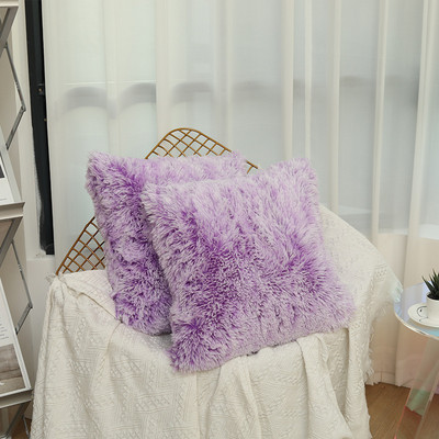Puha tömör bolyhos párnahuzat dekoratív kanapé párnahuzat otthoni párnahuzat fehér rózsaszín szürke bozontos szőr párnahuzat 45x45cm