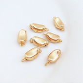 17*8MM 14K arany színű sárgaréz nyaklánc Connect Clasp Ékszer készítési kellékek Barkácslelet kiegészítők