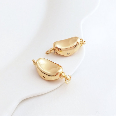 17*8MM 14K arany színű sárgaréz nyaklánc Connect Clasp Ékszer készítési kellékek Barkácslelet kiegészítők