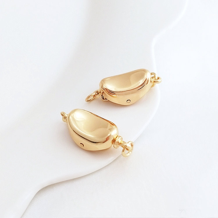 17*8MM 14K arany színű sárgaréz nyaklánc Connect Clasp Ékszer készítési kellékek Barkácslelet kiegészítők