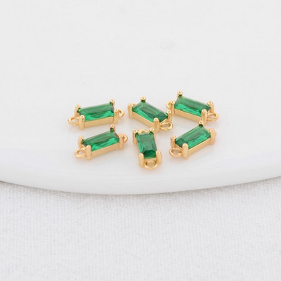 14K aukso spalvos žalvario ir stiklo deimantų apvalios formos pakabukai 2 skylučių pakabukai papuošalų gamybos reikmenys pasidaryk pats.