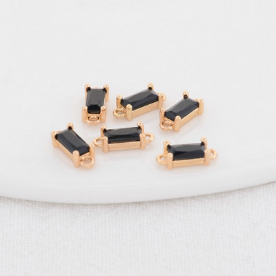 14K aukso spalvos žalvario ir stiklo deimantų apvalios formos pakabukai 2 skylučių pakabukai papuošalų gamybos reikmenys pasidaryk pats.