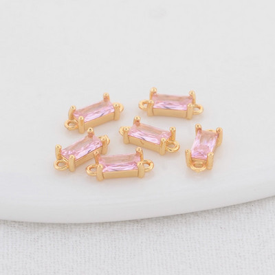 14K aukso spalvos žalvario ir stiklo deimantų apvalios formos pakabukai 2 skylučių pakabukai papuošalų gamybos reikmenys pasidaryk pats.