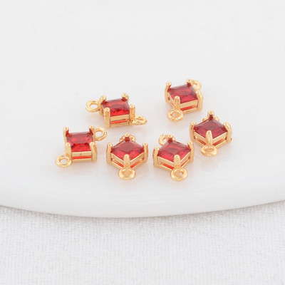 14K aukso spalvos žalvario ir stiklo deimantų apvalios formos pakabukai 2 skylučių pakabukai papuošalų gamybos reikmenys pasidaryk pats.