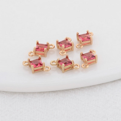 14K aukso spalvos žalvario ir stiklo deimantų apvalios formos pakabukai 2 skylučių pakabukai papuošalų gamybos reikmenys pasidaryk pats.