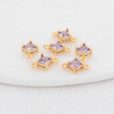 14K aukso spalvos žalvario ir stiklo deimantų apvalios formos pakabukai 2 skylučių pakabukai papuošalų gamybos reikmenys pasidaryk pats.