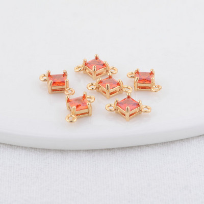 14K aukso spalvos žalvario ir stiklo deimantų apvalios formos pakabukai 2 skylučių pakabukai papuošalų gamybos reikmenys pasidaryk pats.