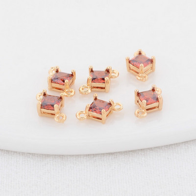 14K aukso spalvos žalvario ir stiklo deimantų apvalios formos pakabukai 2 skylučių pakabukai papuošalų gamybos reikmenys pasidaryk pats.