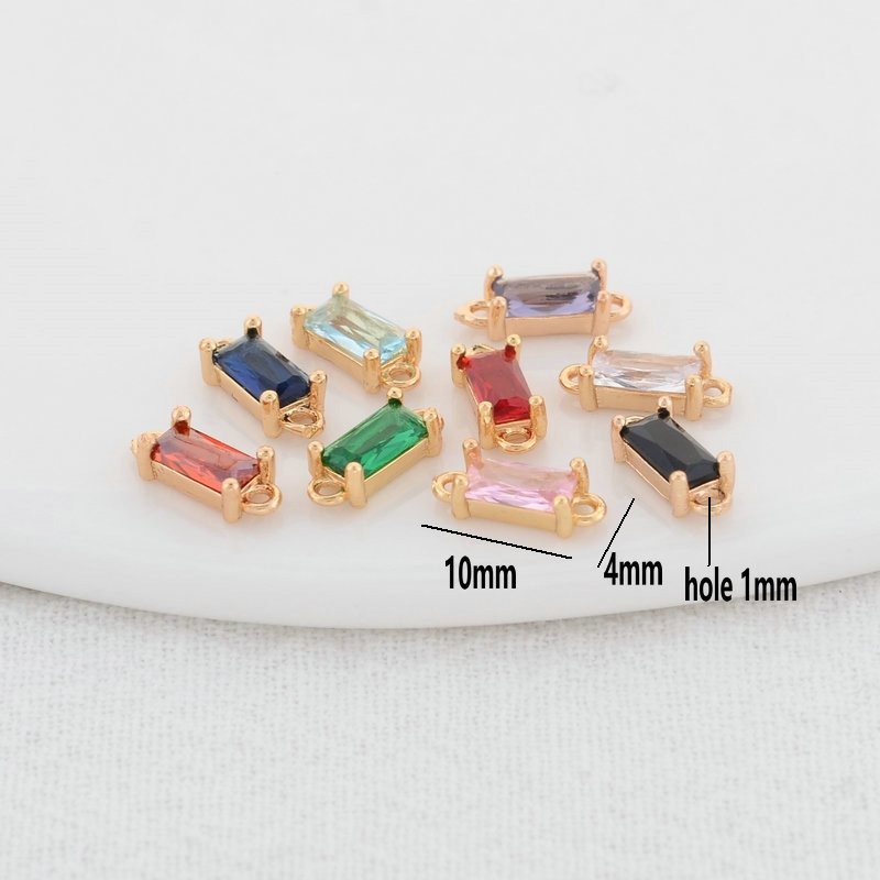 14K aukso spalvos žalvario ir stiklo deimantų apvalios formos pakabukai 2 skylučių pakabukai papuošalų gamybos reikmenys pasidaryk pats.