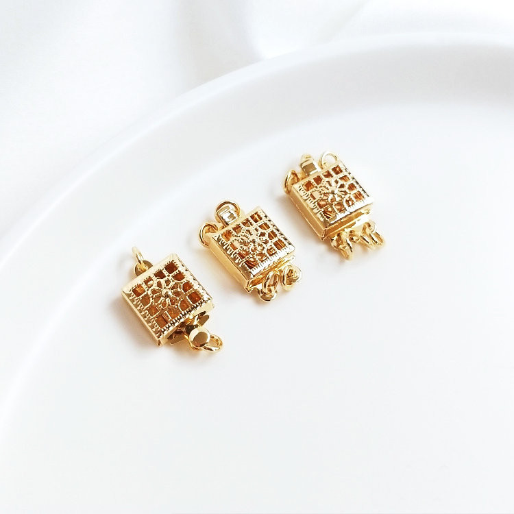 4 vnt. 9 mm skersmens 14K aukso spalvos žalvario karoliai Jungiamieji užsegimai Papuošalų gamybos reikmenys Pasidaryk pats.