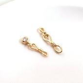 6 rinkiniai 14K aukso spalvos žalvario karolių užsegimo jungtis Aukštos kokybės pasidaryk pats papuošalų priedai