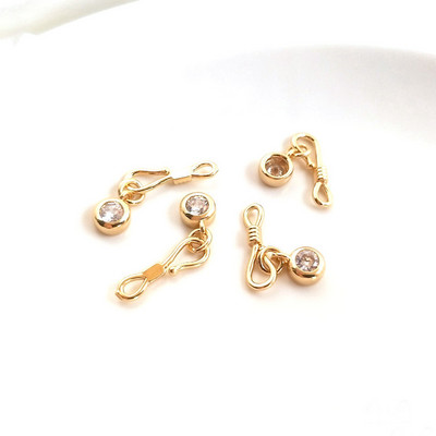 6 rinkiniai 14K aukso spalvos žalvario karolių užsegimo jungtis Aukštos kokybės pasidaryk pats papuošalų priedai