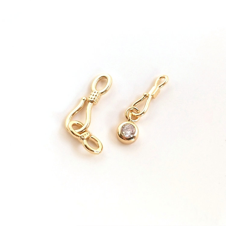 6 rinkiniai 14K aukso spalvos žalvario karolių užsegimo jungtis Aukštos kokybės pasidaryk pats papuošalų priedai